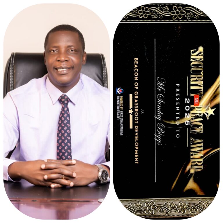 Mr. Sunday Garba Biggs Bags Security and Peace Award 2025