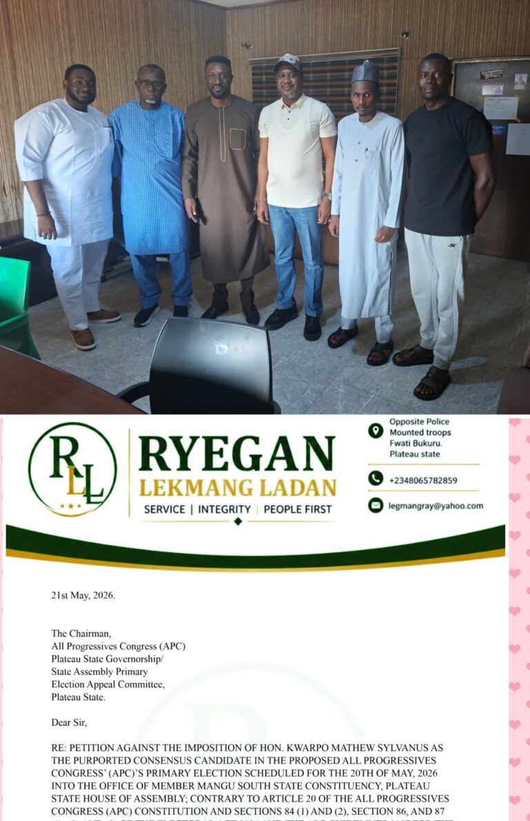 Ryegan Lekmang Ladan Officially Submits Petition at APC State Secretariat