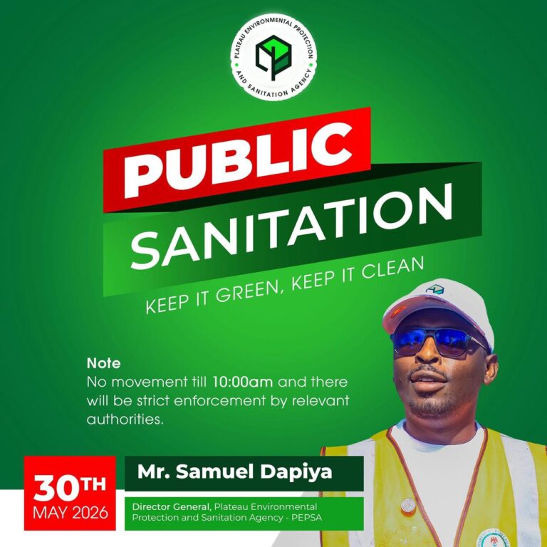 NOTICE OF MONTHLY SANITATION EXERCISE